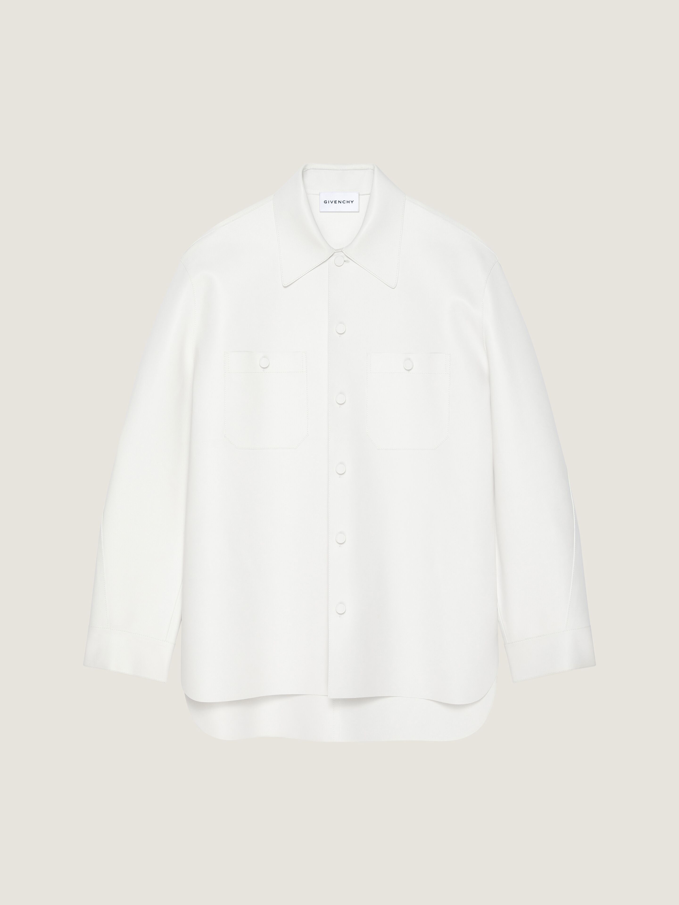 Couture Seam overshirt in leather